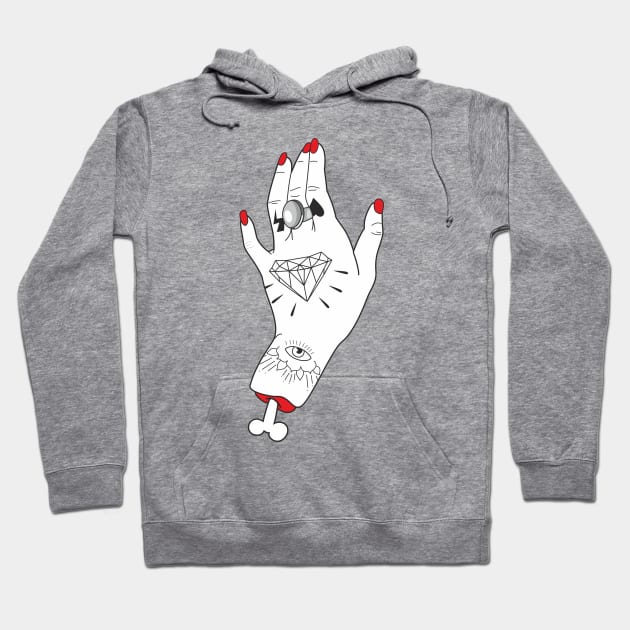 Tattoo Hand Hoodie by idiotstile